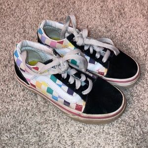 Vans rainbow color checked sneaker